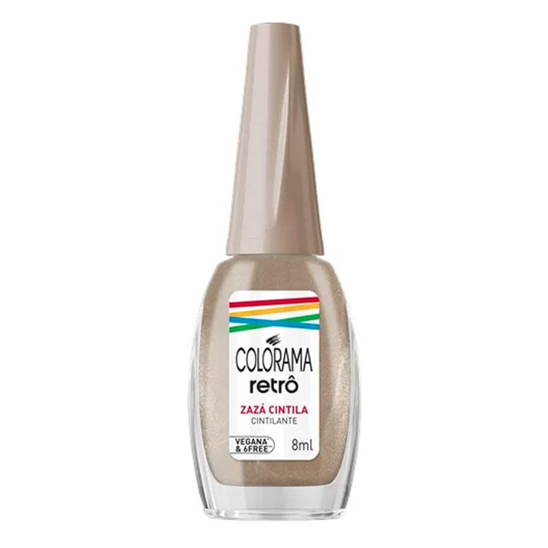 Esmalte Colorama Retrô Zazá Cintila 8ml: Brilho e Secagem Rápida