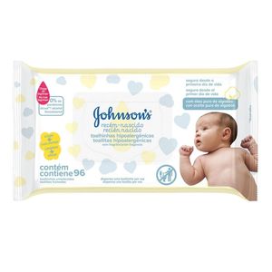 Lenços Umedecidos Johnson's Baby Recém-Nascido Sem Fragrância 96 Unidades