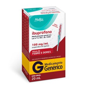 Ibuprofeno 100mg/ml Medley Suspensão Oral Sabor Frutas 20ml