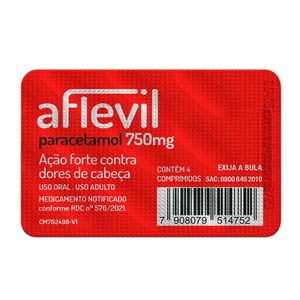 Aflevil 750mg 4 Comprimidos