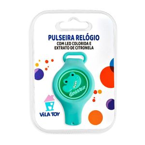 Pulseira Relógio Com Led Colorido Vila Toy Extrato de Citronela 1 Unidade