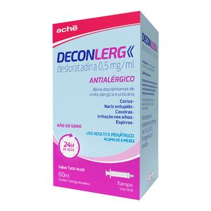 Antialérgico Deconlerg Xarope 0,5ml Sabor Tutti-Frutti 60ml + 1 Seringa Dosadora