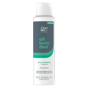 Desodorante Corporal Aerossol para Peito, Partes íntimas, Pés e Mais Dove Men All Body Deo Aleo & Vera 150ml