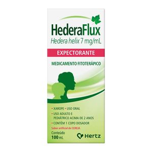 Hedera Flux 7mg/ml Xarope Expectorante Sabor Cereja 100ml + 1 Copo Dosador
