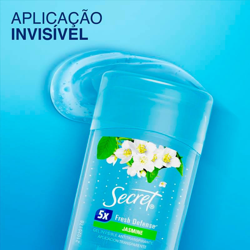 Desodorante em Gel Secret Jasmine 45g: 5x Mais Proteção