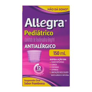 Antialérgico Allegra 6mg/ml Xarope Pediátrico Uso Oral 150ml + Copinho Dosador