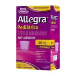 Antialérgico Allegra 6mg/ml Xarope Pediátrico Uso Oral 60ml + Copinho Dosador