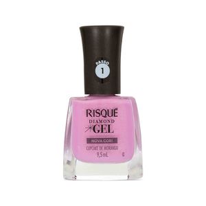 Esmalte Cremoso Risqué Diamond Gel Nova Cor! Cupcake de Morango 9,5ml