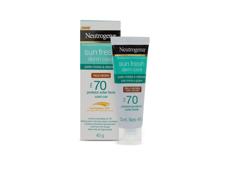 protetor-solar-facial-neutrogena-sun-fresh-derm-care-pele-negra-fps70-40g-farmacia-online-drogal-