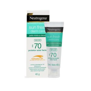 Protetor Solar Facial Neutrogena Sun Fresh Derm Care Sem Cor FPS70 40g