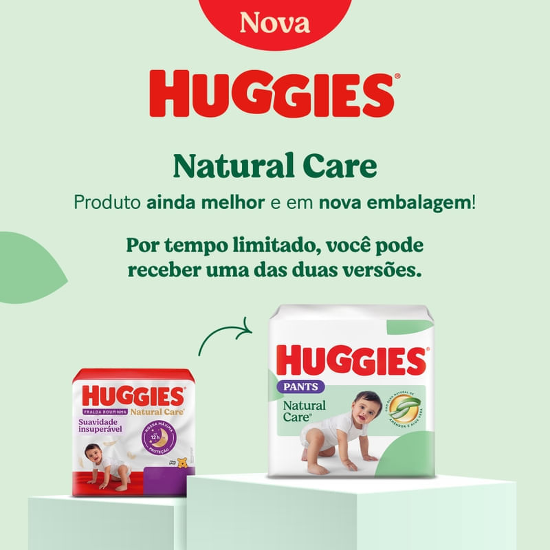 Fralda Huggies: Roupinha Pants Natural Care XXG 20 Unidades