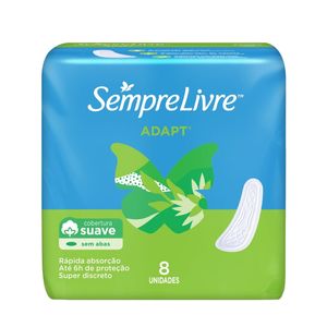 Absorvente Sempre Livre Adapt Suave Sem Abas 8 Unidades