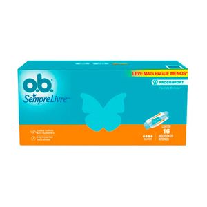 Absorvente Interno Sempre Livre O.B Procomfort Super 16 Unidades
