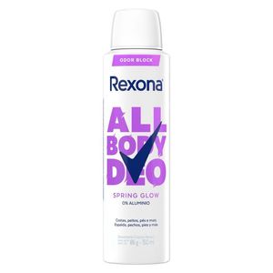 Desodorante Corporal Aerossol para Peitos, Coxas, Pés e Mais Rexona All Body Deo Spring Glow 150ml