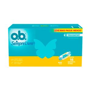 Absorvente Interno Sempre Livre O.B Procomfort Médio 16 Unidades
