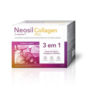 Suplemento Alimentar em Pó Neosil Collagen 3 em 1 Sabor Abacaxi 30 Sachês 5g Cada