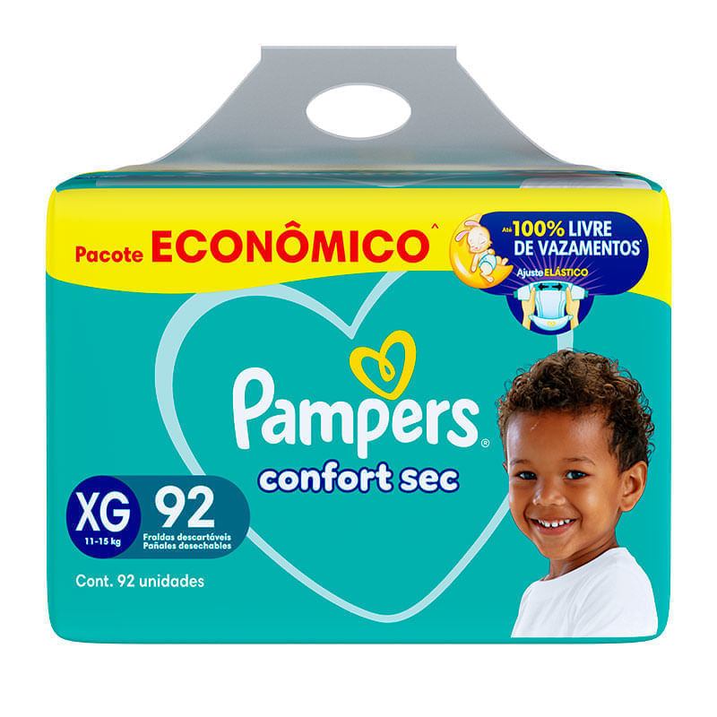 pampers1様 Fraldas Pampers Confort Sec Max XG 92 Unidades - Drogal