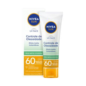 Protetor Solar Facial Nivea UV Face Controle de Oleosidade Sem Cor FPS60 50ml