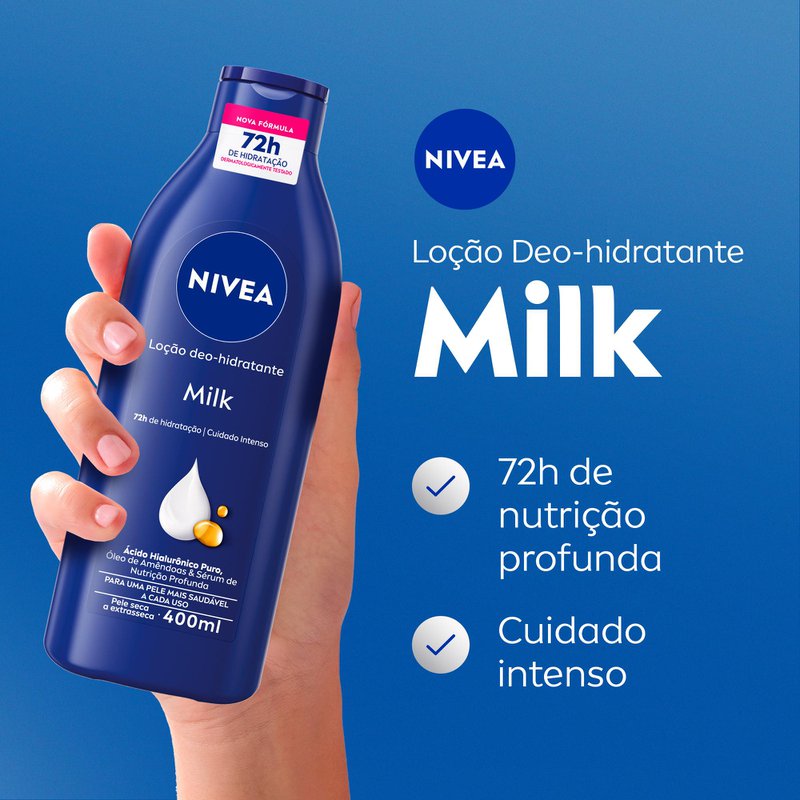 Hidratante: Loção Nivea Milk Pele Seca e Extrasseca | Drogal