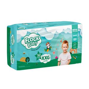 Fralda Flock Baby Sempre Sequinha XXG Hiper 52 Unidades