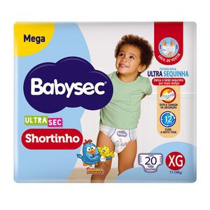 Fralda Shortinho Babysec Ultrasec Mega Galinha Pintadinha XG 20 Unidades