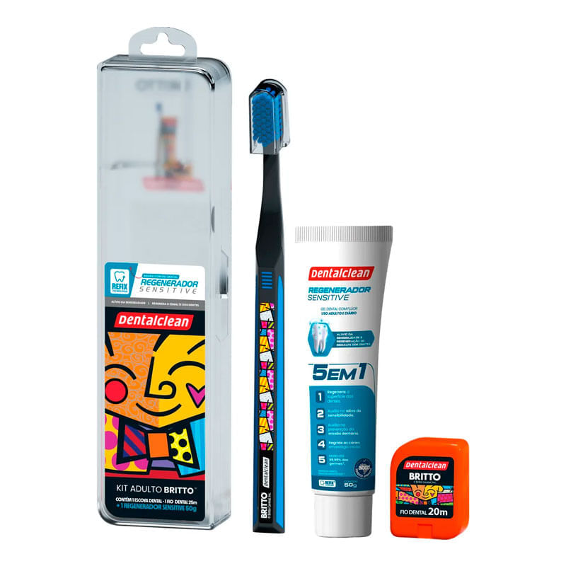 Kit Dental Dentalclean 3 em 1 Romero Britto: Preço