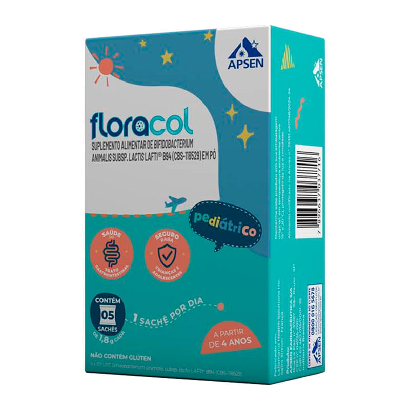 Suplemento Alimentar Floracol Pediátrico 5 Sachês: Preço