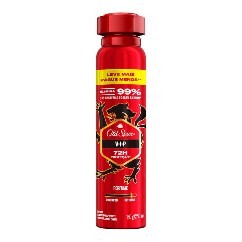 Old Spice Aerosol Amadeirado 250ml: 72h de Proteção | Drogal