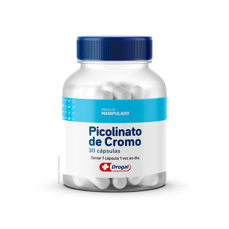 Picolinato de Cromo 500mcg 30 Cápsulas: Manopulação Drogal