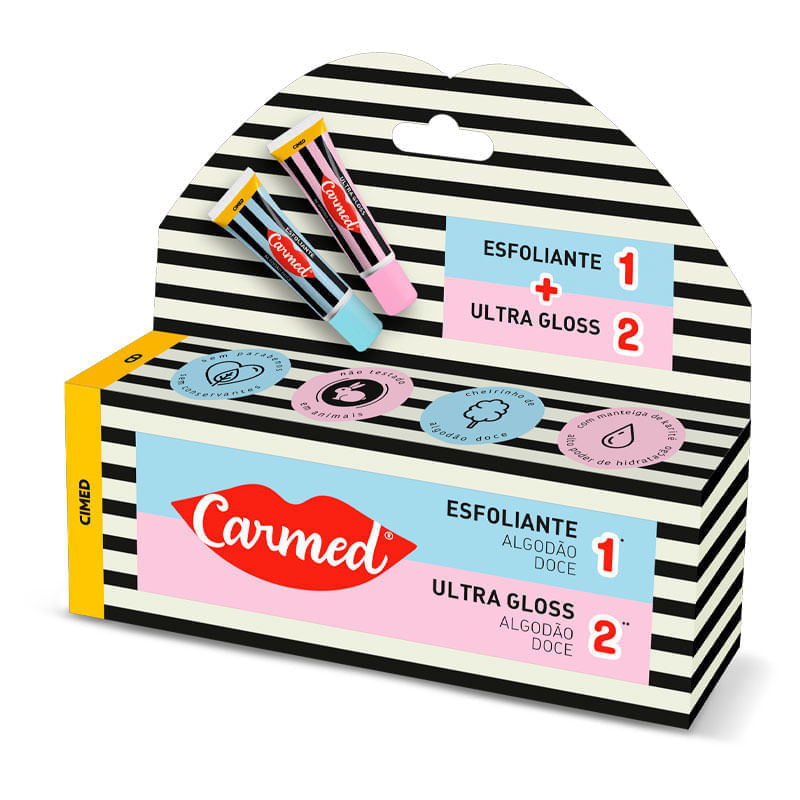 Kit Carmed SOS Esfoliante+Ultra Gloss 10g: Melhor Preço