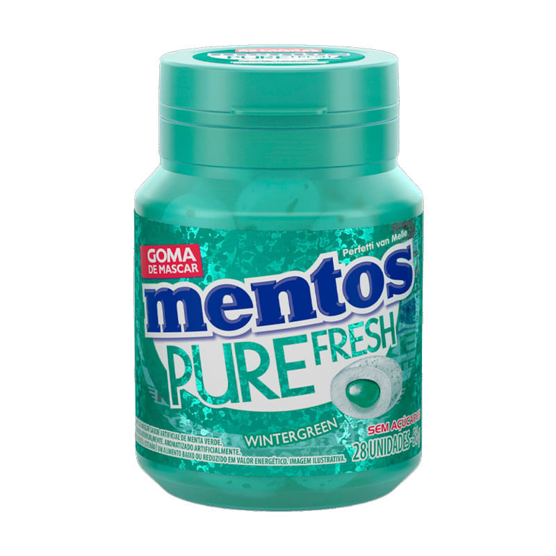 Chicletes Mentos Pure Fresh Sabor WinterGreen 56g: Preço