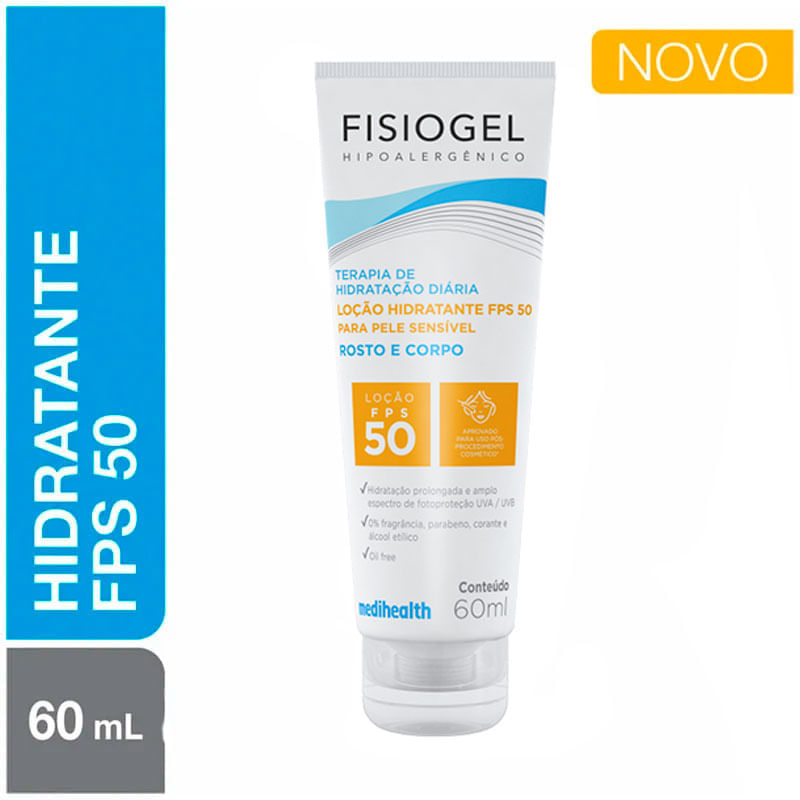 Loção Hidratante FPS50 Rosto e Corpo 60ml | Drogal