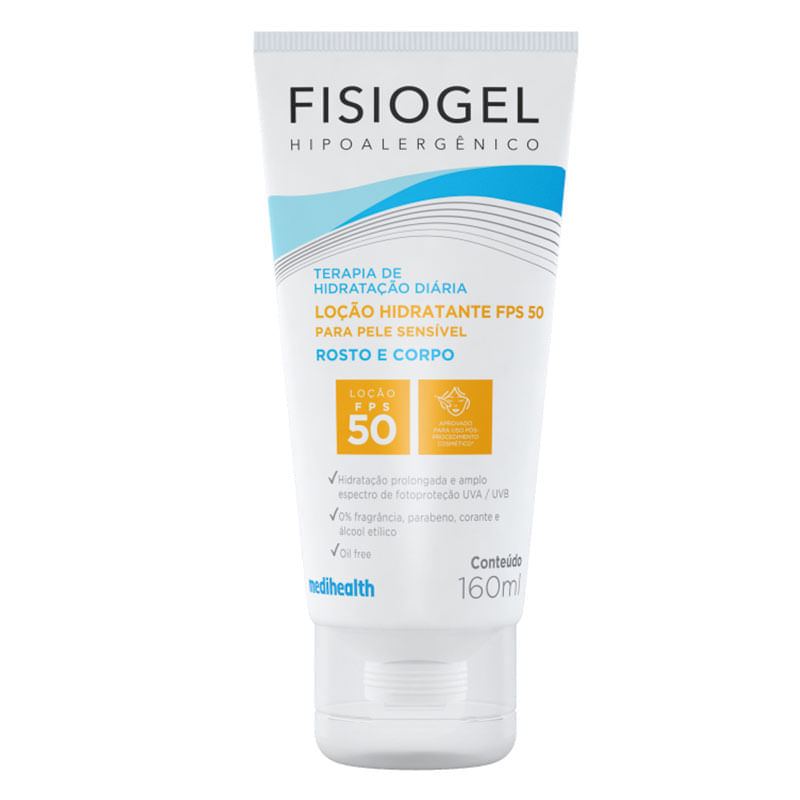 Loção Hidratante FPS50 Rosto e Corpo 160ml | Drogal