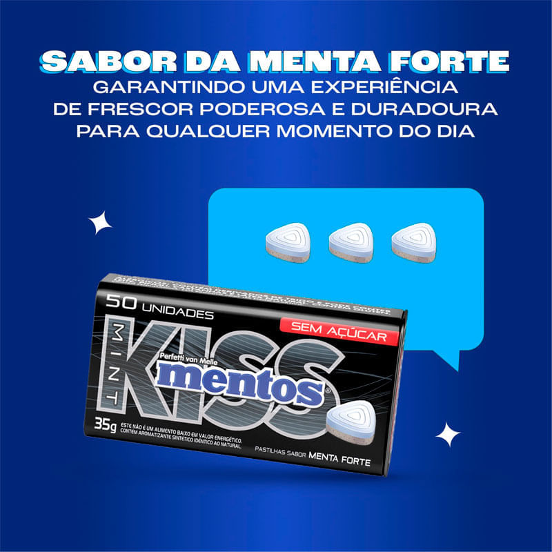 Mentos Mint Kiss Sabor Menta Forte 35g: Melhor Preço