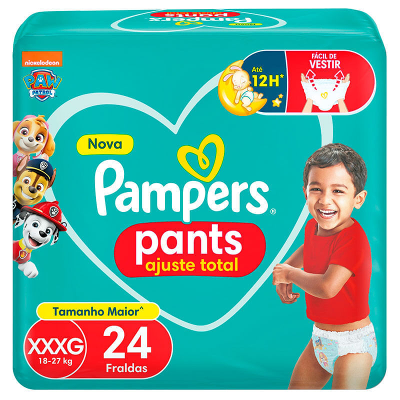 Fralda Pampers: Pants Ajuste Total Max XXXG | Drogal