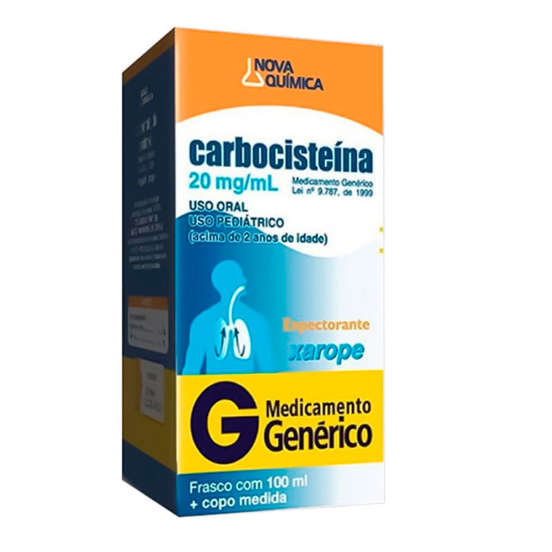 Carbocisteína 20mg/ml Nova Química | Drogal