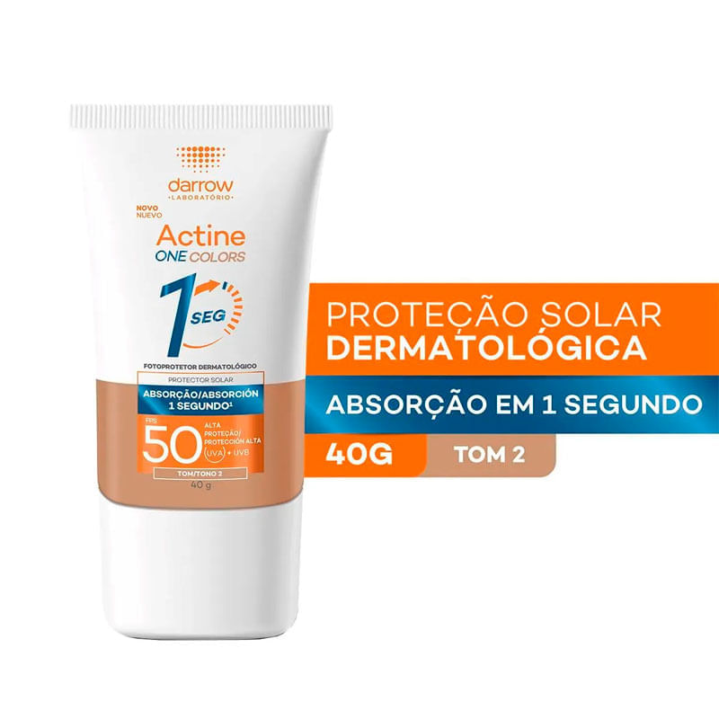 Protetor Solar Facial Dw Actine One Spf50 Médio 40g