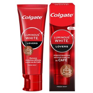 Creme Dental Clareador Colgate Luminous White Lovers Manchas de Café 70g