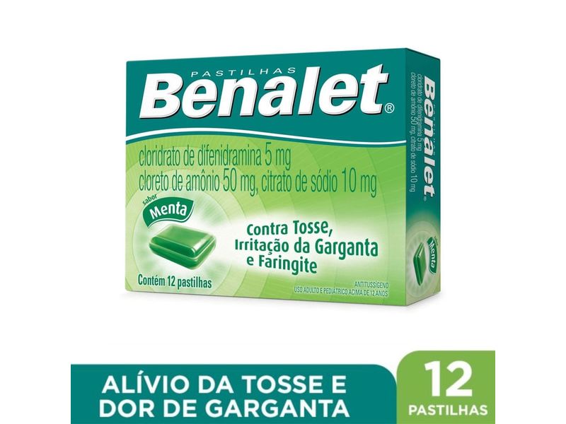 001-Pastilhas Benalet Menta 12 unidades
