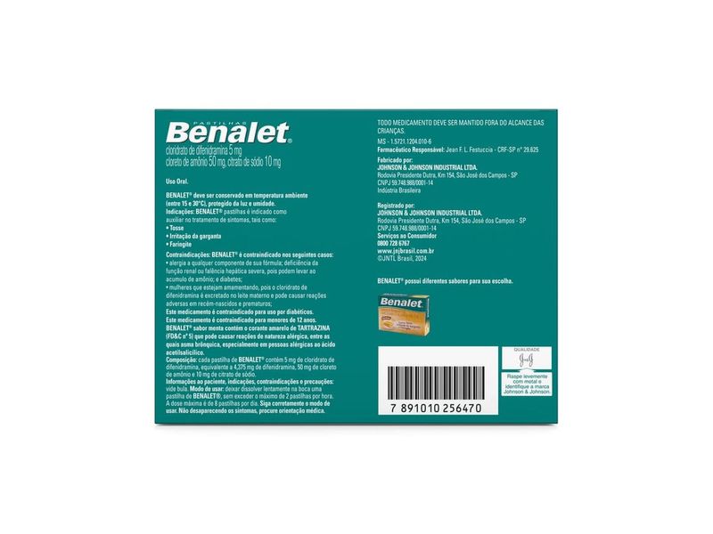 002-Pastilhas Benalet Menta 12 unidades