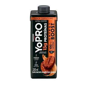 Bebida Láctea YoPRO Danone Energy Boost Sabor Cappuccino 250ml