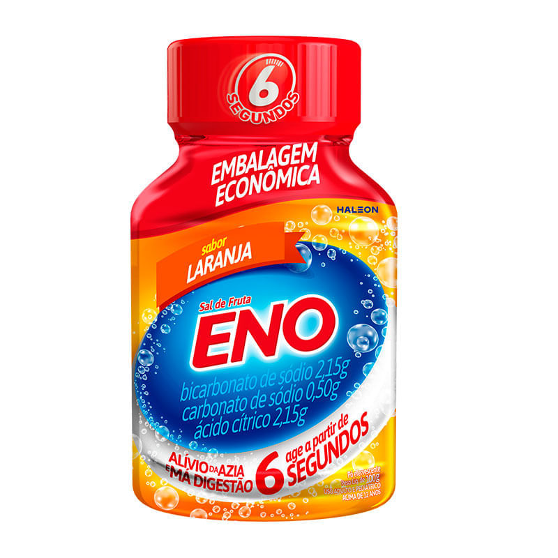 Eno Sabor Laranja 100g: Age em 6 Segundos | Drogal