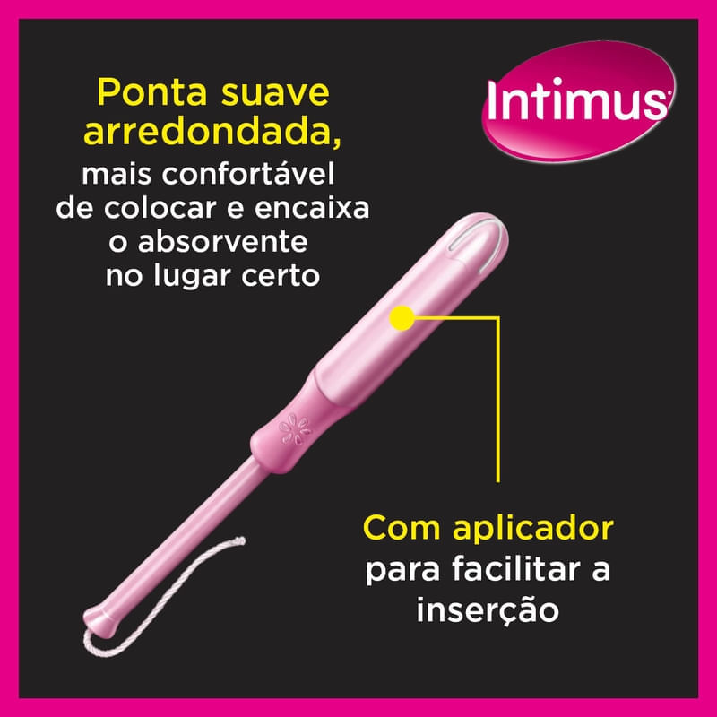 Absorvente Interno: Intimus Super Fluxo Intenso + Aplicador