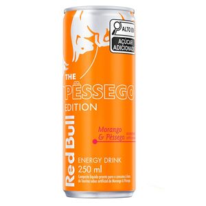 Energético Red Bull The Pêssego Edition Sabor Morango e Pêssego 250ml