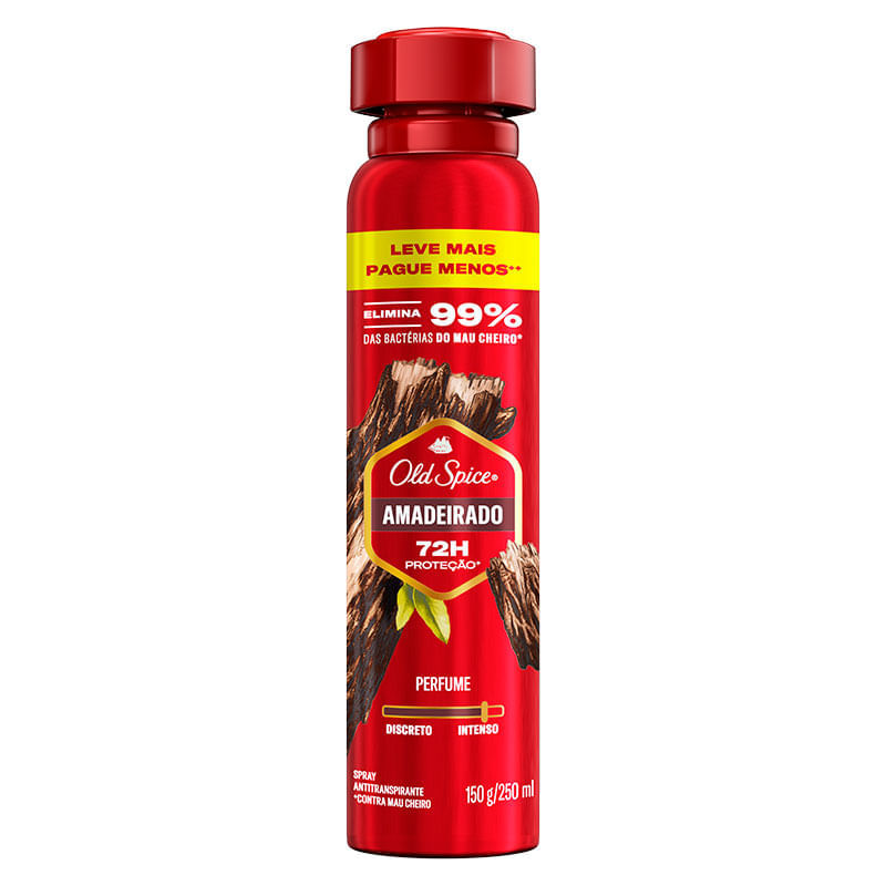 Old Spice Aerosol Amadeirado 250ml: 72h de Proteção | Drogal