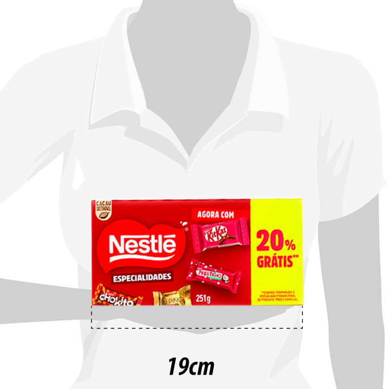 Caixa de Bombom Nestlé Especialidades 251g | 20% Grátis