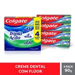 001-kit-creme-dental-colgate-tripla-acao-sabor-menta-original-4-unidades-90g