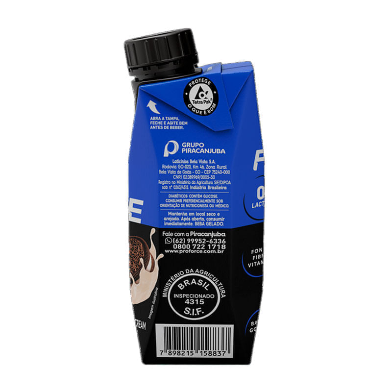 Piracanjuba Pro Force Cookies and Cream Zero Lactose 250ml