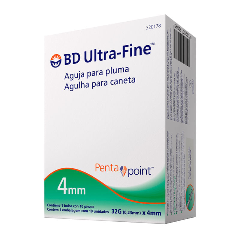 Agulha para Caneta BD Ultrafine 4mm cx com 10 unidades