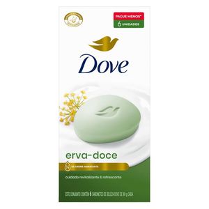 Sabonete em Barra Dove Erva Doce 6 Unidades 90g Cada